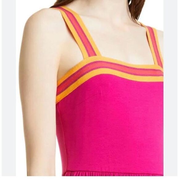 Ted Baker London Women’s Size 4 Norabel Tiered Midi Sun Dress Pink Striped NWT - Picture 4 of 16